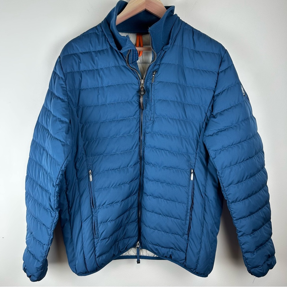 Greenlander Blue Quilted Down Puffer Jacket Men’s Medium Heritage Brand Preppy